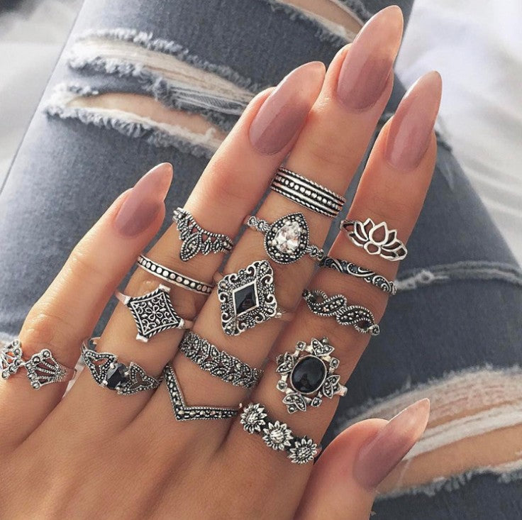 15 Piece Vintage Ring Set